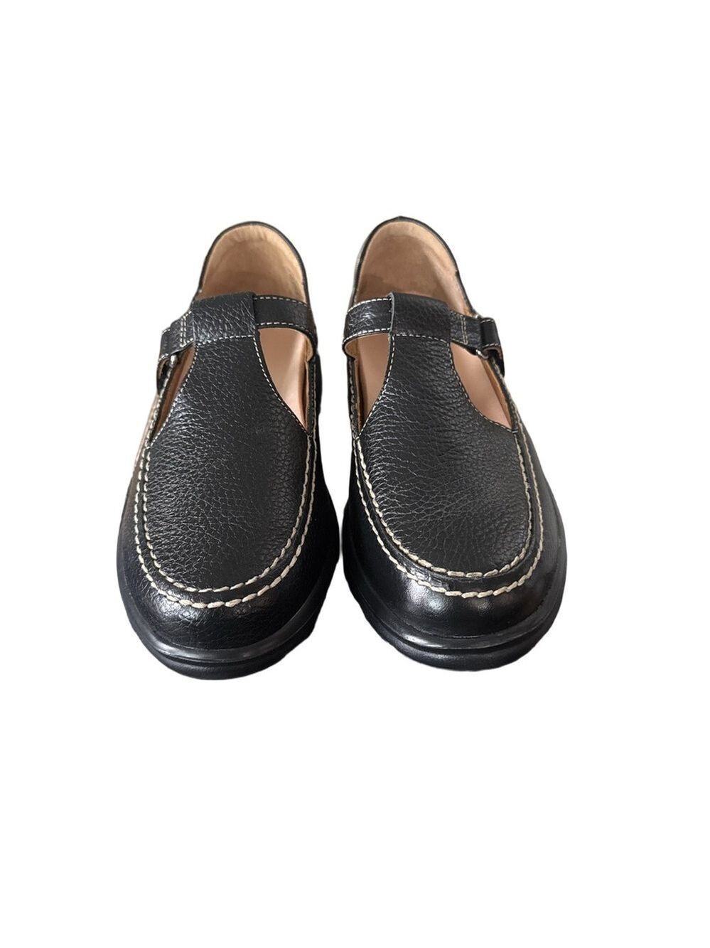 NWT Women's Dr. Comfort LuLu Black Leather Dress Shoes. Non slip. Size 7